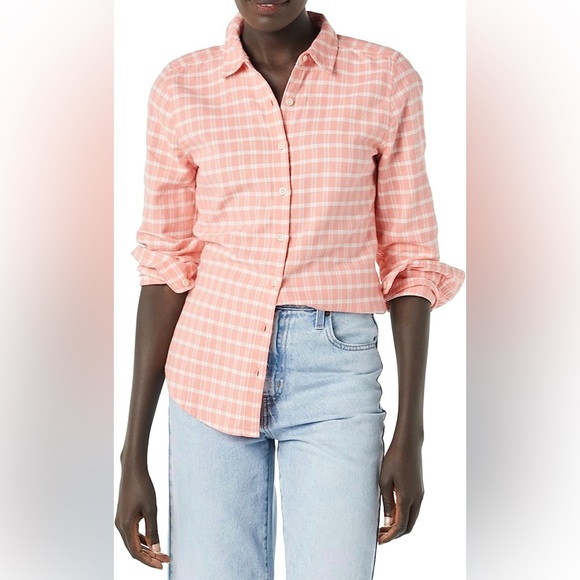 Goodthreads Women's Brushed Flannel Drop-Shoulder Long-Sleeve Shirt - Picture 3 of 6